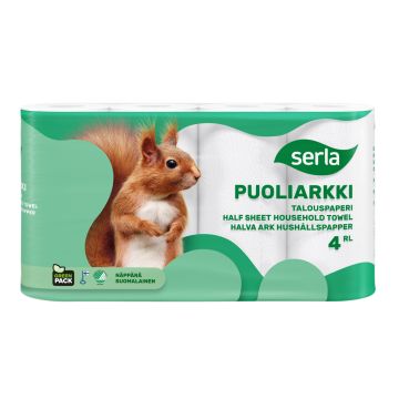 SERLA TALOUSPAPERI PUOLIARKKI 4RL 4 KPL