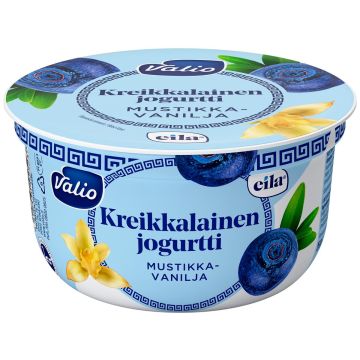 VALIO EILA KREIKKALAINEN JOGURTTI MUSTIKKA-VANILJA LAKTON 150 G