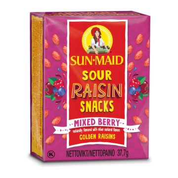 SUN MAID SOUR RAISIN SNACKS MIXED BERRY 37,7 G