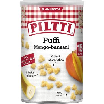 PILTTI PUFFI MANGON JA BANAANIN MAKUISIA MAISSI- JA KAURANAKSUJ 35