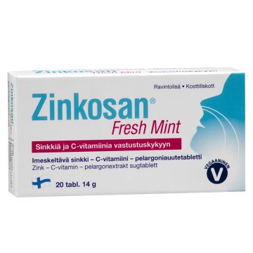 ZINKOSAN FRESH MINT AROMAATTINEN IMESKELYTABLETTI 20 KPL