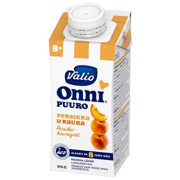 VALIO ONNI PERSIKKA-KAURAPUURO UHT 215 G