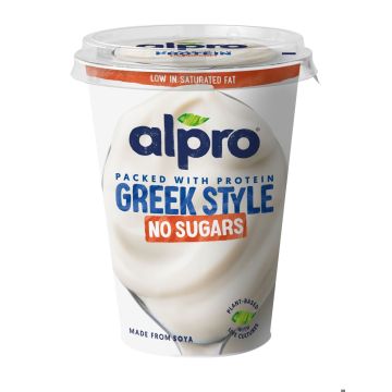 ALPRO GREEK STYLE SOIJAVALMISTE SOKERITON 400 G