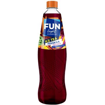 FUN LIGHT ICE TEA PERSIKKA JÄÄTEEN MAKUINEN JUOMATIIVISTE 500 ML