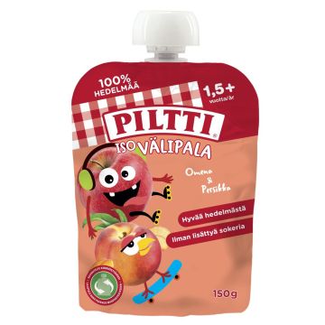 PILTTI ISO VÄLIPALA OMENA-PERSIKKA 2+V ANNOSPUSSI 150 G