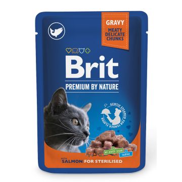 BRIT PREMIUM BY NATURE CAT ANNOSP. STER. GRAVY SALMON 100 G