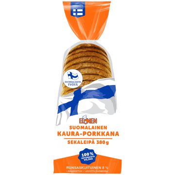 ELOSEN SUOMALAINEN KAURA-PORKKANA SEKALEIPÄ 380 G