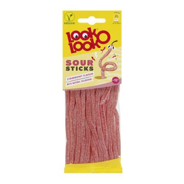 LOOK-O-LOOK SOUR STICKS STRAWBERRY 90 G