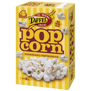 TAFFEL MIKROPOPCORN VOINMAKU 4-PACK 320 G