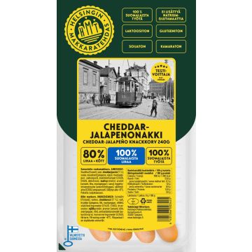 HELSINGIN MAKKARATEHDAS CHEDDAR-JALOPENONAKKI 240 G