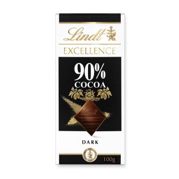 LINDT EXCELLENCE 90% TUMMA SUKLAALEVY 100 G