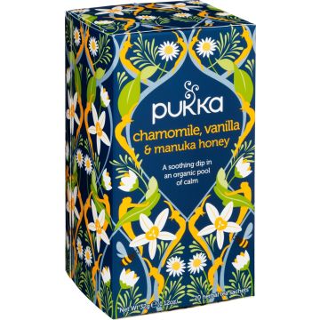 PUKKA YRTTITEE CHAMOMILLA VANILLA HONEY LUOMU 20PS 32 G