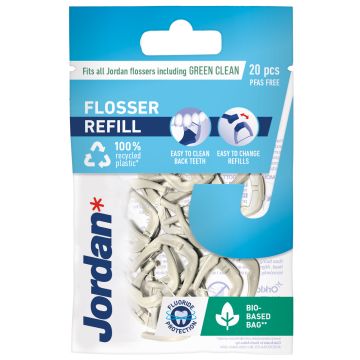 JORDAN EASY CLEAN FLOSSER REFILL TÄYTTÖPAKKAUS 20KPL 20 KPL