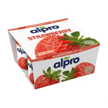 ALPRO SOIJAVALMISTE MANSIKKA 4*125G 500 G