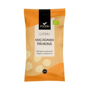 FOODIN MACADAMIAPÄHKINÄ RAAKA LUOMU 150 G