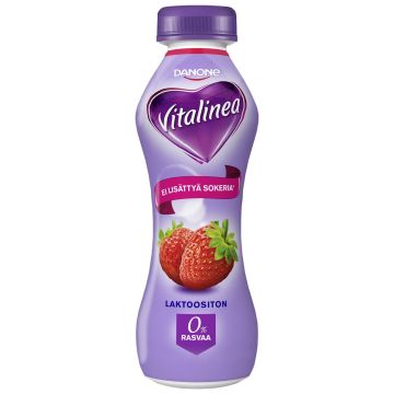 DANONE VITALINEA 0% JOGURTTIJUOMA MANSIKKA LAKTON 310 G