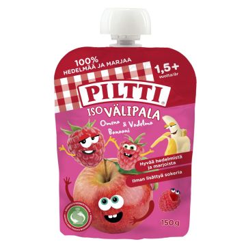 PILTTI ISO VÄLIPALA OMENA-VADELMA-BANAANI 2+V ANNOSPUSS