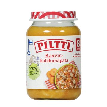 PILTTI KASVIS-KALKKUNAPATA 8KK 190 G