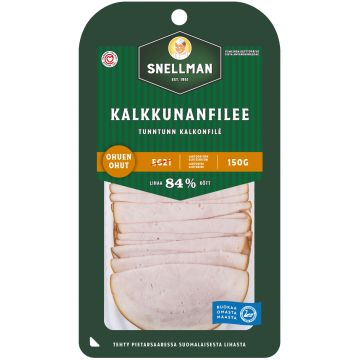 SNELLMAN OHUEN OHUT KALKKUNANFILEE 150 G