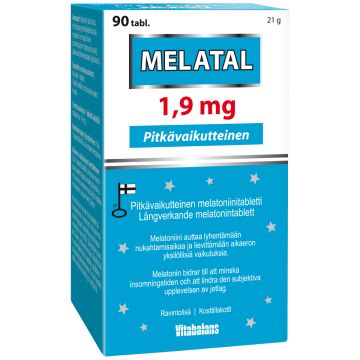 MELATAL LONG 1,9MG PITKÄVAIKUTTEINEN MELATONIINIVALMIS