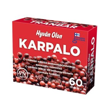 VIA NATURALE HYVÄN OLON KARPALO 60 KPL