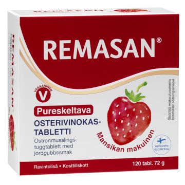 REMASAN PURUTABLETTI MANSIKANMAKUINEN 120 KPL