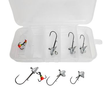 JASU PRO MEDIUM PILKKIJIGIPÄÄLAJITELMA 6 KPL PÄÄT + PÄÄT 3 KPL