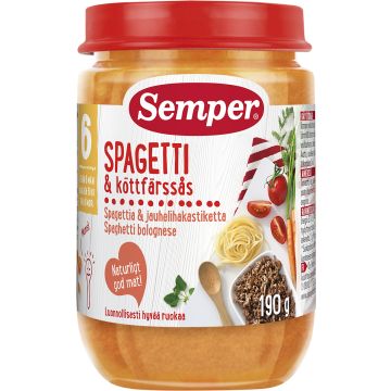 SEMPER SPAGHETTIA JA JAUHELIHAKASTIKETTA 6KK 190 G