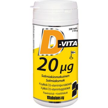 D-VITA 20 MIKROGR. SALMIAKINMAKU 200 KPL