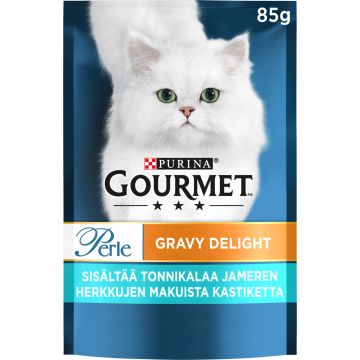 PURINA GOURMET PERLE GRAVY DELIGHT TONNIKALAA JA KASTIKETTA 85 G