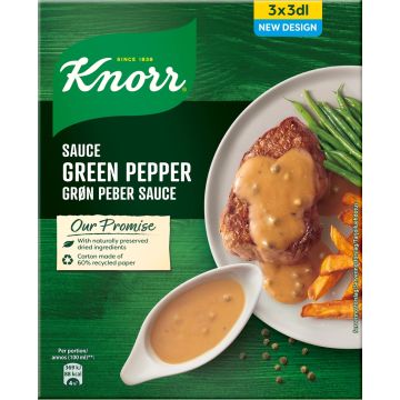 KNORR KASTIKEAINES VIHERPIPPURIKASTIKE 3-PACK 66 G