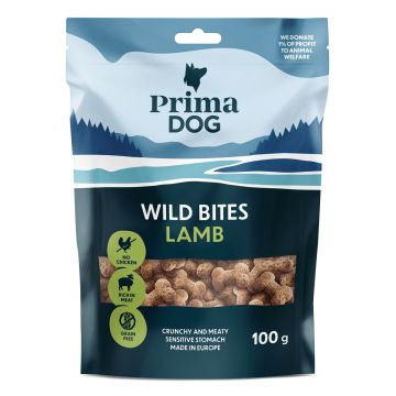 PRIMADOG WILD BITES LAMMAS JA TYRNI RAPEA 100 G