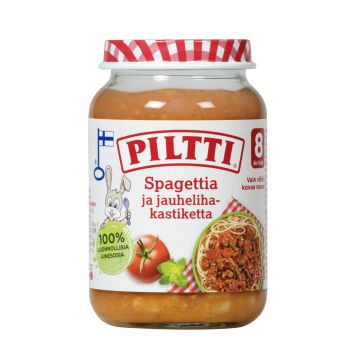 PILTTI SPAGETTIA JA JAUHELIHAKASTIKETTA 8KK 190 G