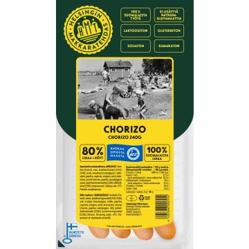 HELSINGIN MAKKARATEHDAS CHORIZO 240 G