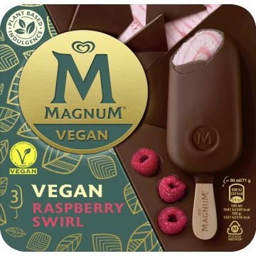 MAGNUM VEGAN RASPBERRY SWIRL 3X71G 213 G