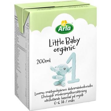 ARLA LITTLE BABY ORGANIC 1 LUOMU ÄIDINMAIDONKORVIKE 200 ML