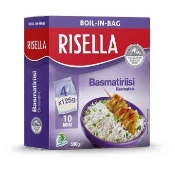 RISELLA BASMATIRIISI 4X125G KEITINPUSSI 500 G