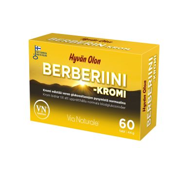 VIA NATURALE HYVÄN OLON BERBERIINI+KROMI 60 KPL