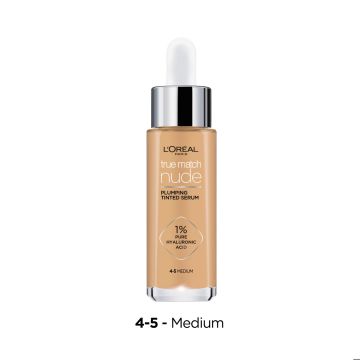 LOREAL TRUE MATCH NUDE PLUMPING TINTED SERUM 4-5 MEDIUM -MEIKK