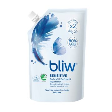 BLIW SENSITIVE TÄYTTÖPUSSI NESTESAIPPUA 600 ML