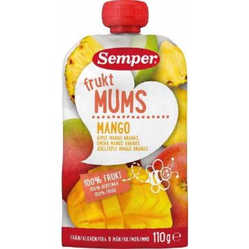 SEMPER FRUKTMUMS MANGO-OMENA-ANANAS 6KK 110 G