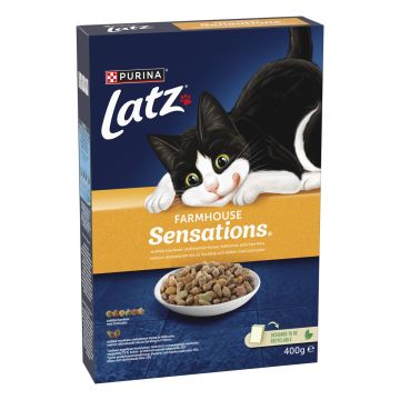 PURINA LATZ SENSATIONS KISSAN TÄYSRAVINTO KANAA-KALKKUNAA-KASVI 4