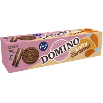 FAZER DOMINO SALTY CARAMEL L, VEGAN 175 G