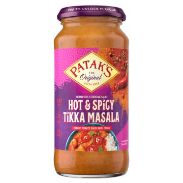 PATAK S HOT & SPICY TIKKA MASALA CURRYKASTIKE 450 G