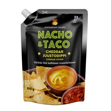 JOKILAAKSON NACHO & TACO CHEDDARJUUSTODIPPI 250 G