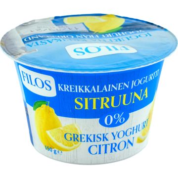 FILOS KREIKKALAINEN JOGURTTI 0% SITRUUNA 150 G