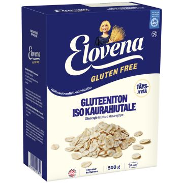 ELOVENA ISO TÄYSJYVÄKAURAHIUTALE GLUTEENITON 500 G