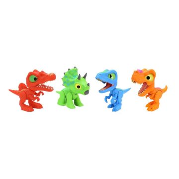 DINO UNLEASHED SHAKE 'N SNAP DINOS, 4 ASST