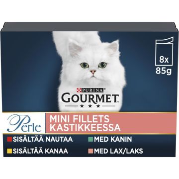 PURINA GOURMET PERLE MINI FILLETS KASTIKKEESSA LAJ 8*85G 680 G