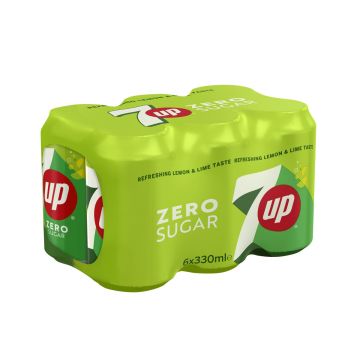 7UP ZERO SUGAR 0,33 TLK 6-PACK 1,98 L